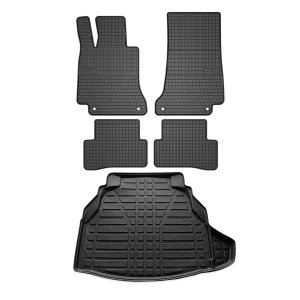 Mercedes C Class Floor-Trunk Mats - Omac - El-Toro & YPS - Black - '15-'21